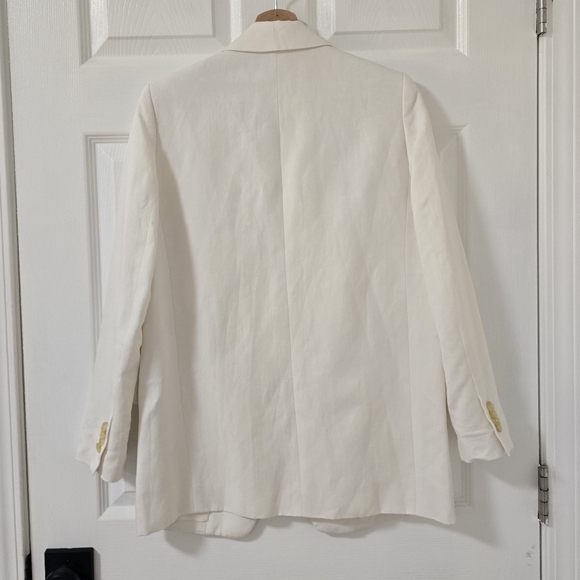 Everlane White Linen Cotton Blend Classic Blazer Size 0/XS - Picture 9 of 9